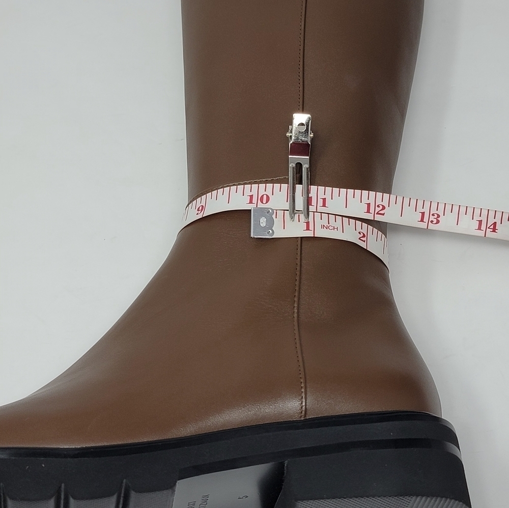 Stuart Weitzman Rider Knee Brown Boots Leather S6801 Women's Size 5 B New - Picture 10 of 13